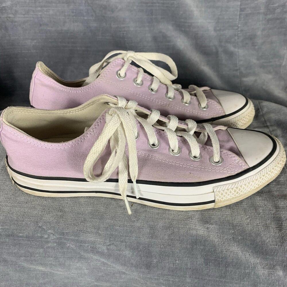 Converse Chuck Taylor All Star W8 M6 Unisex Lilac Low Sneaker Shoes 166266F​